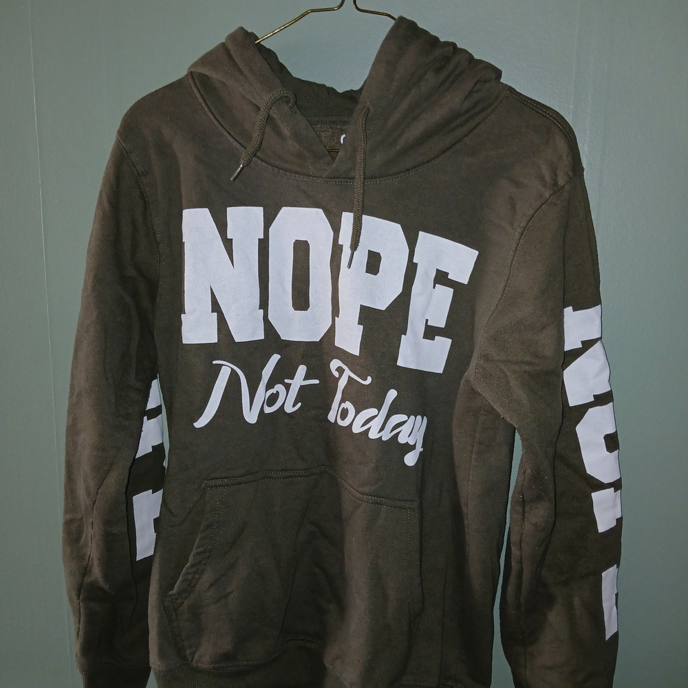 On Fire Black Hoodie with White Print